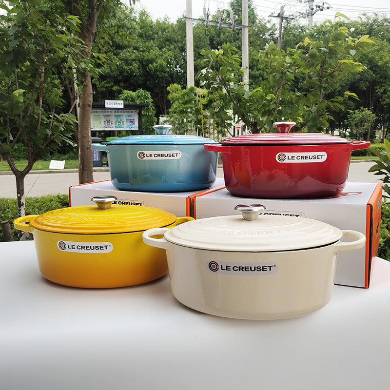 French LeCreuset Cast Iron Pot 24 26cm