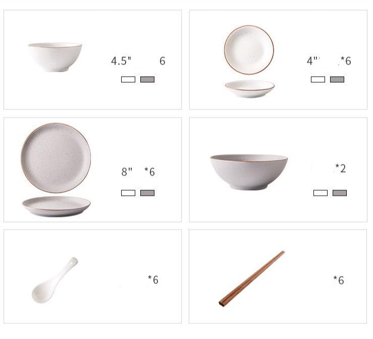 Monnin Neutral 32-pc Dinnerware Set (6 person set)