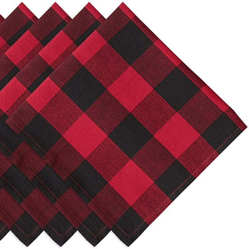 Lara Table Napkin (Red/Black)