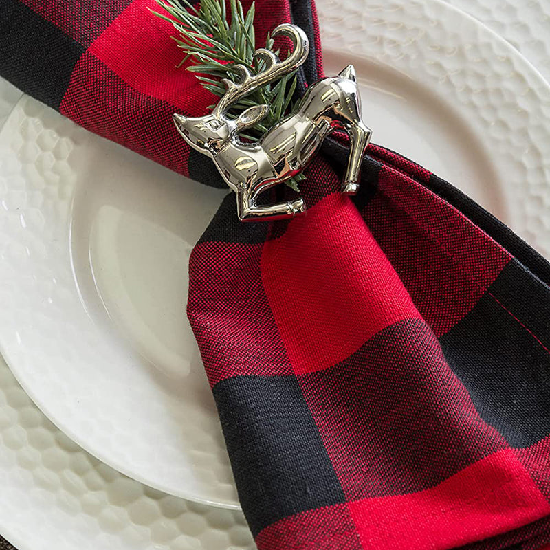 Lara Table Napkin (Red/Black)