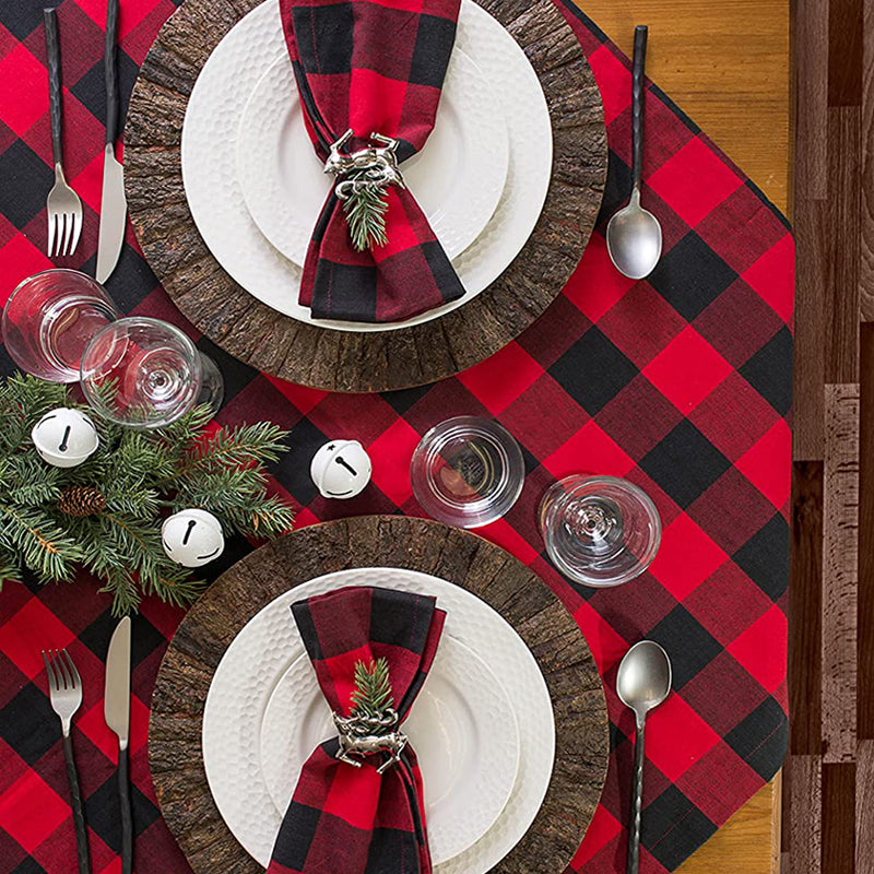 Lara Table Napkin (Red/Black)