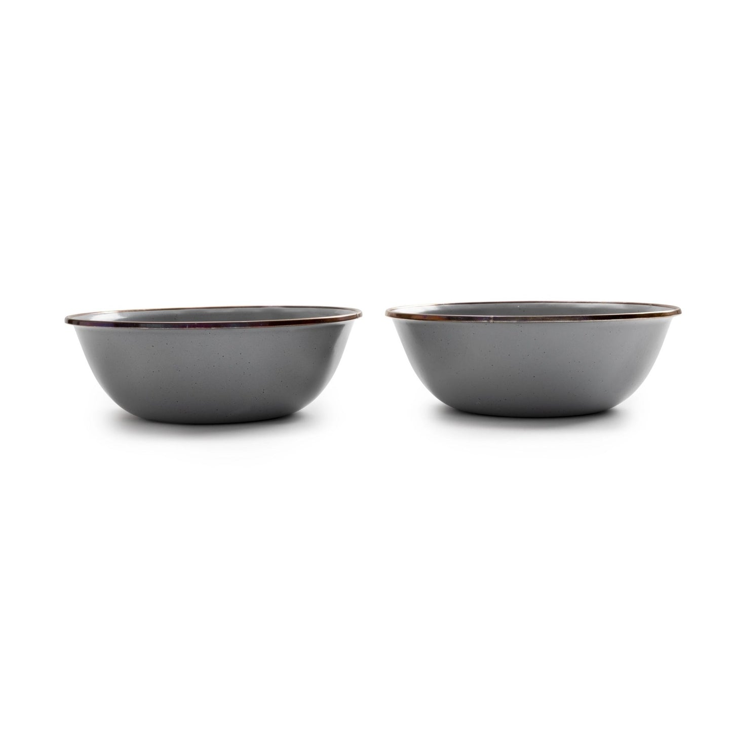 Barebones Living Enamel Bowl set of 2 - Slate Gray