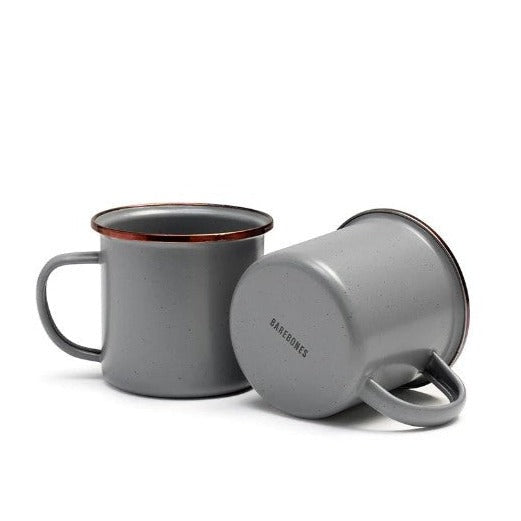 Barebones Living Enamel Cup set of 2 - Slate Gray