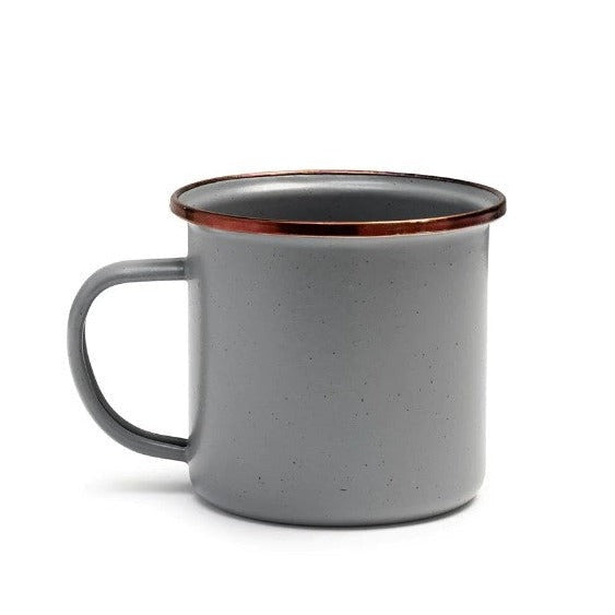 Barebones Living Enamel Cup set of 2 - Slate Gray