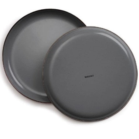 Barebones Living Enamel Salad Plate set of 2 - Slate Gray