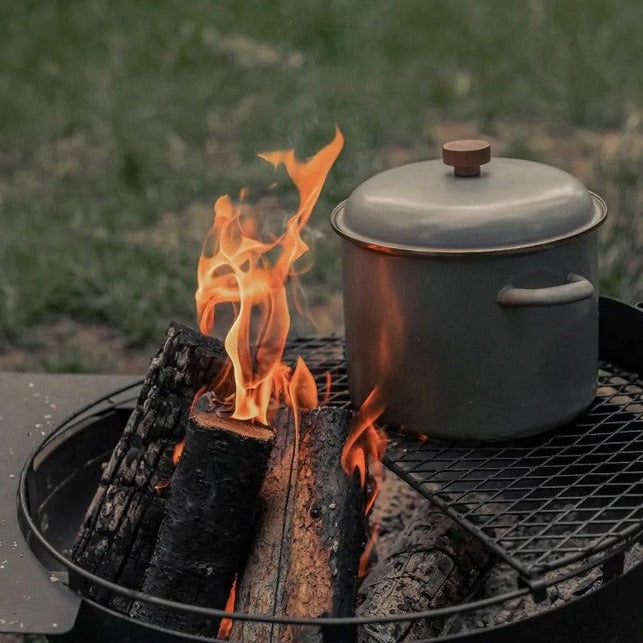 Barebones Living Enamel Stock Pot Slate Gray