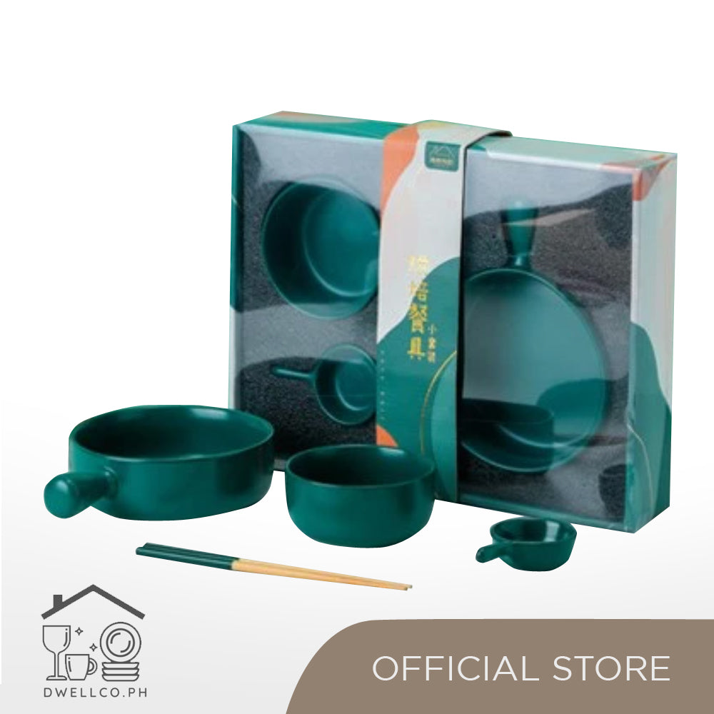 Martha Series Servingware in Mint- Set of 4