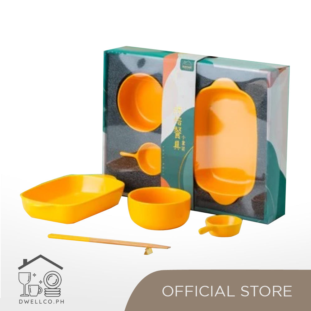 Martha Series Servingware in Mustard- Set of 4