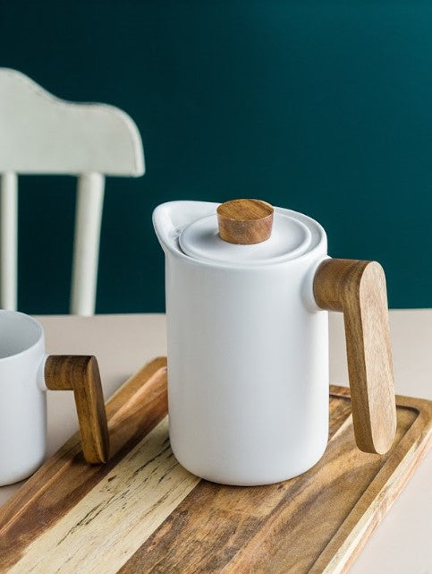 Black/White Nordic Ceramic Tea Set