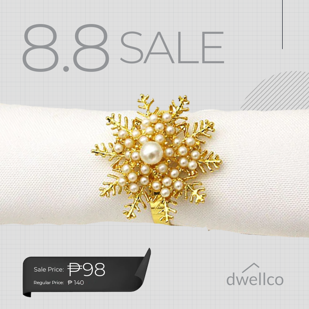 Pearl Encrusted Snowflake Napkin Ring