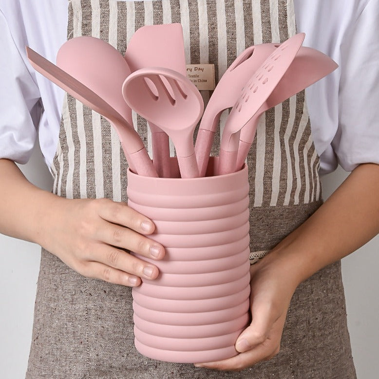 Yogu Silicone and Wood Kitchen Utensil Set