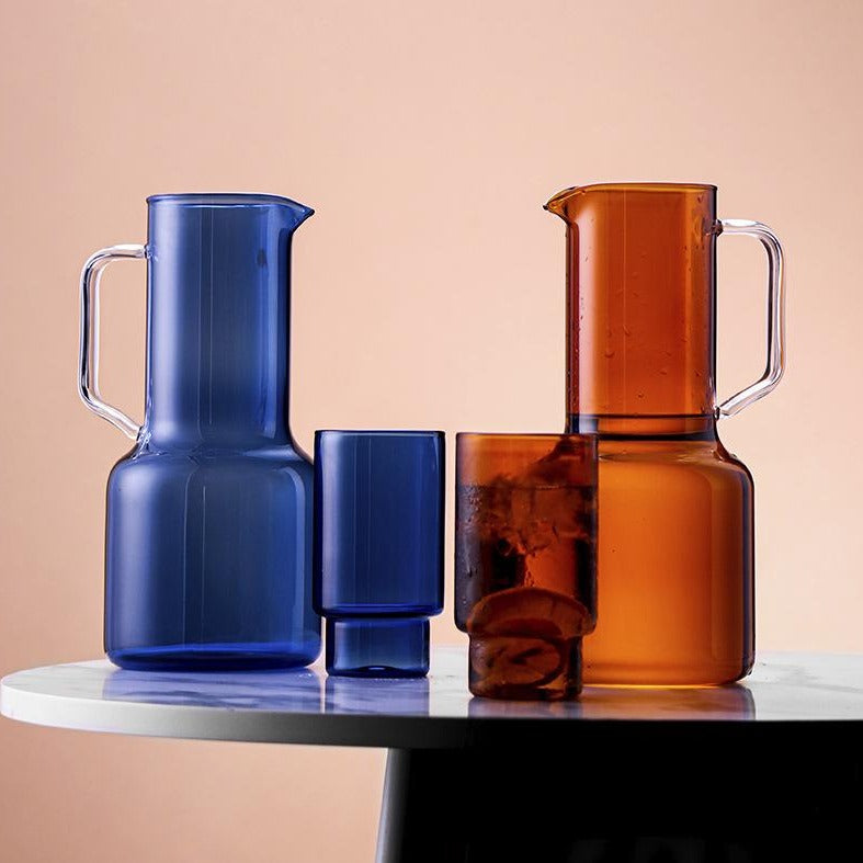 GEO ColorKettle Series Handblown Drinking Set (1 Pitcher with 4 Glasses)