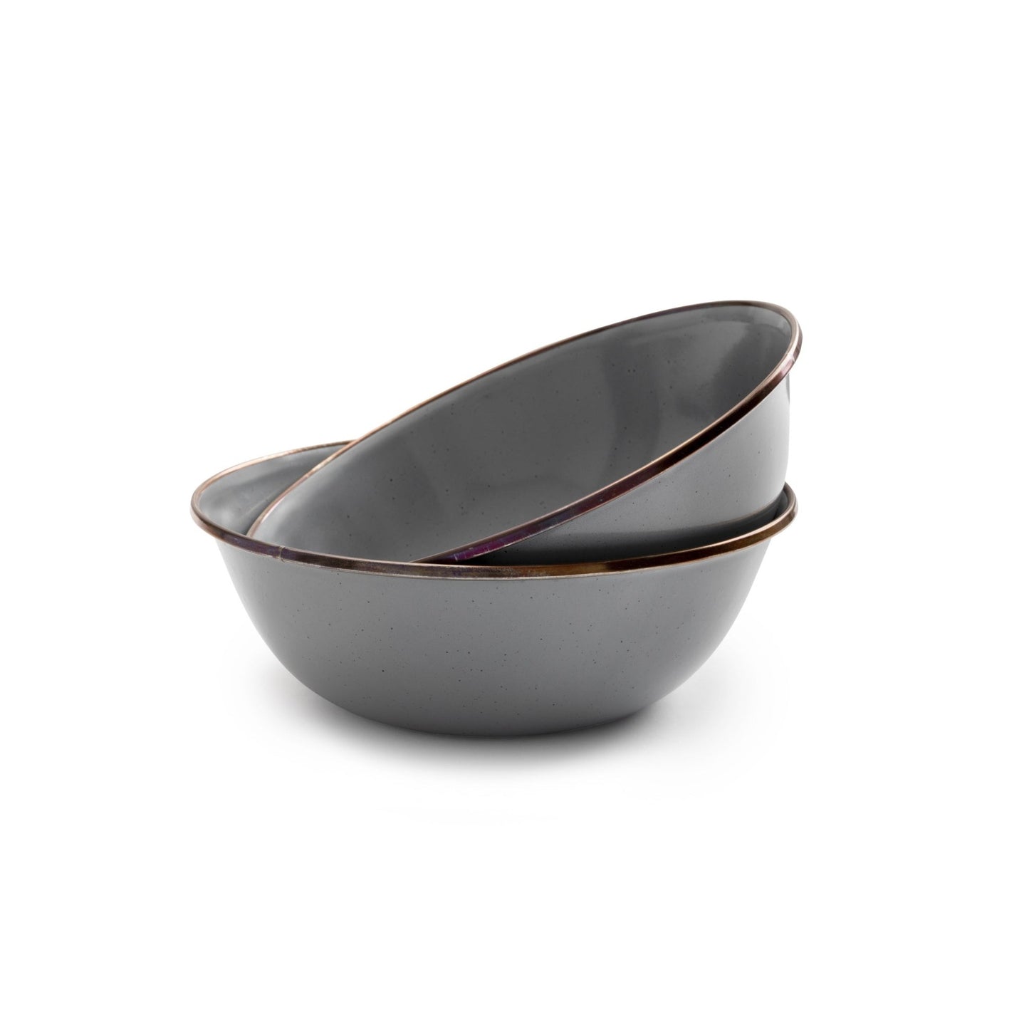 Barebones Living Enamel Bowl set of 2 - Slate Gray