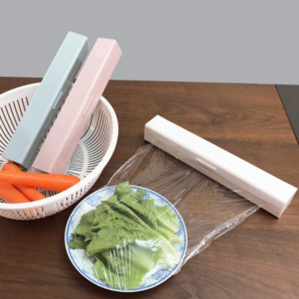 Rappa minimalist cling wrap holder with cutter
