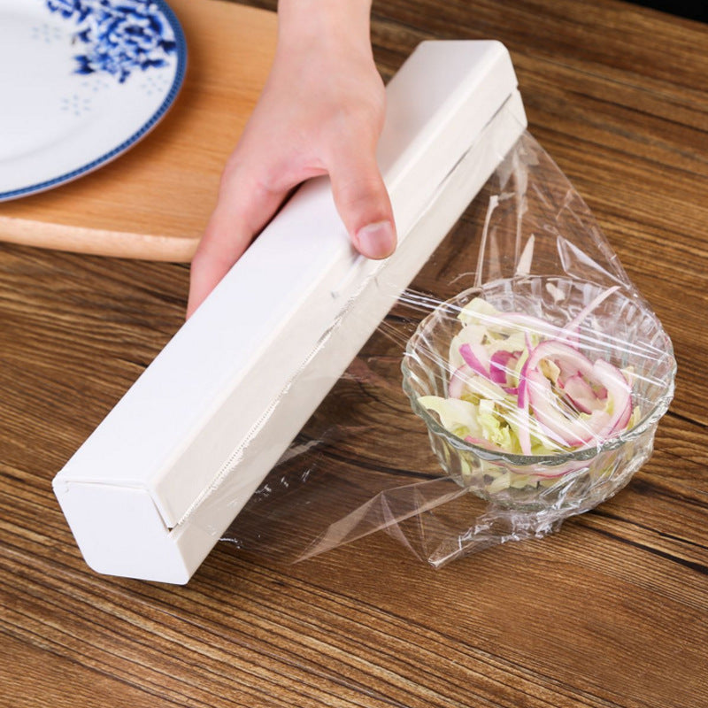 Rappa minimalist cling wrap holder with cutter